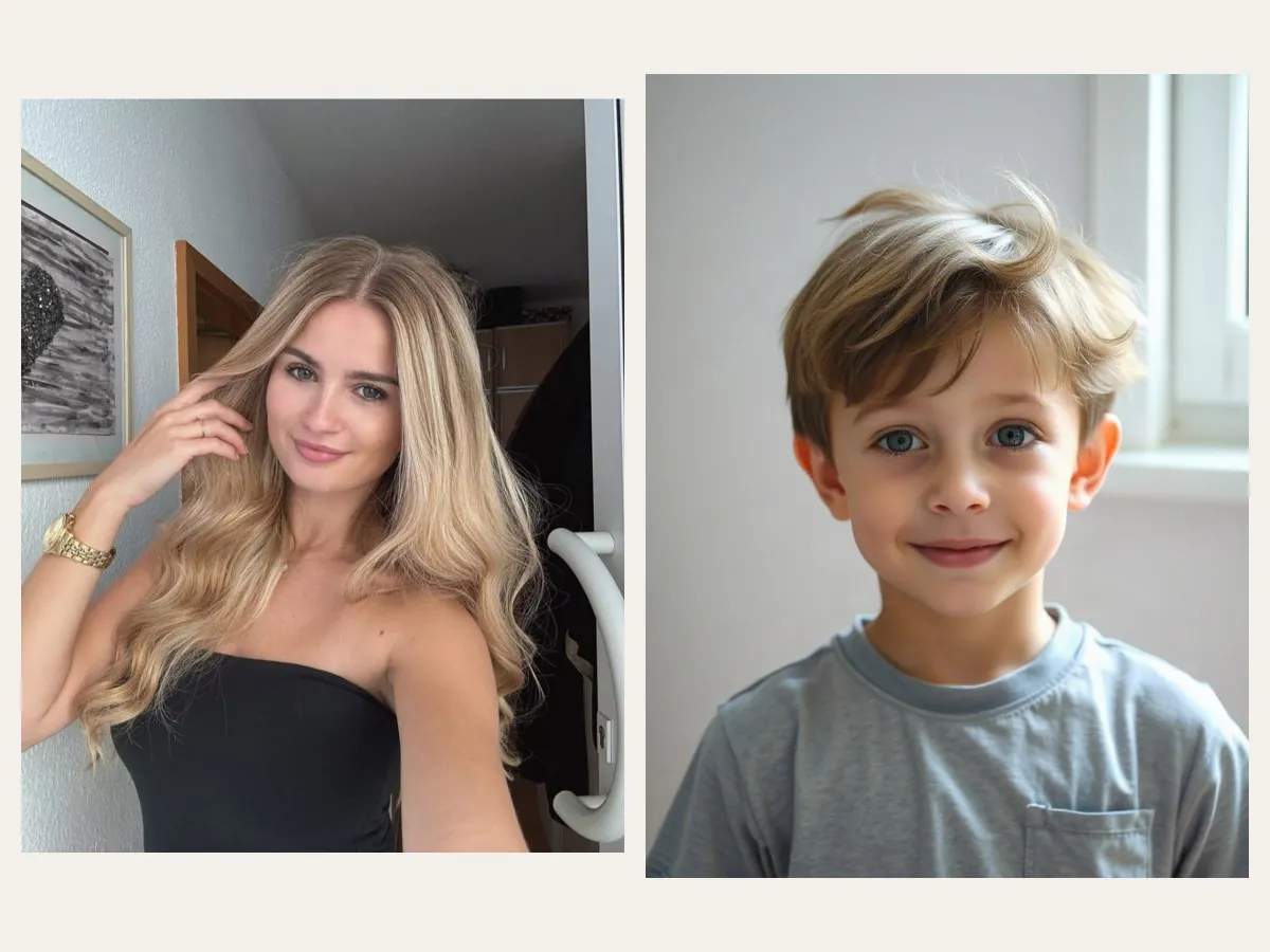 Семейная нейрофотосессия: исходное фото и результат в образе «Лён и белые шторы»